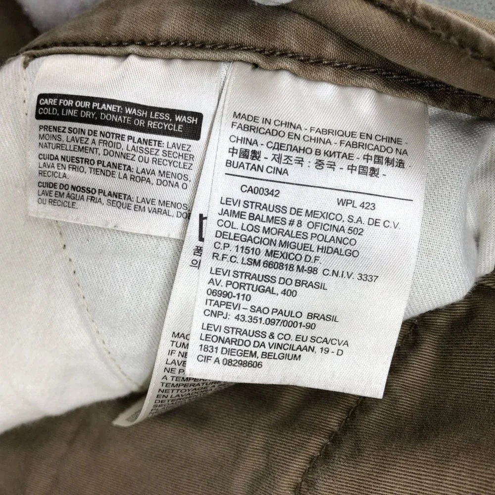 Levi's Cargo Shorts Mens Size‎ 40 Tan Khaki 11.5